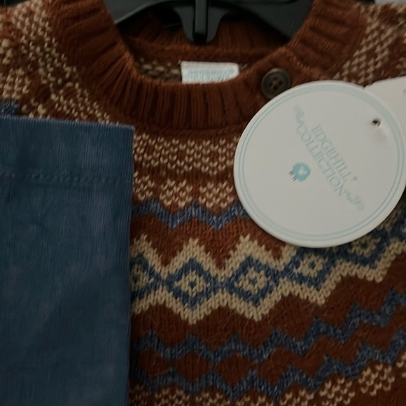 Edgehill Collection Long Sleeve Round Neck Sweater & Pull-On Pants Set 18M - Picture 2 of 2